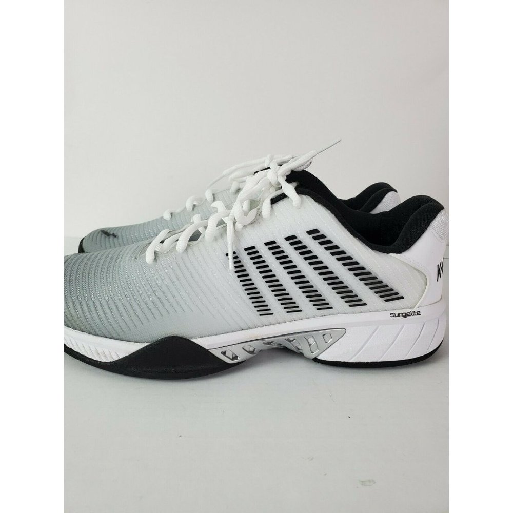 KSWISS MENS HYPERCOURT EXPRESS 2 TENNIS SHOES (WHT/HIGHRISE/BLACK) #06613 US 12 - Picture 2 of 9